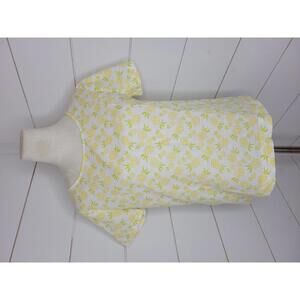 J Crew small white with pineapples blouse